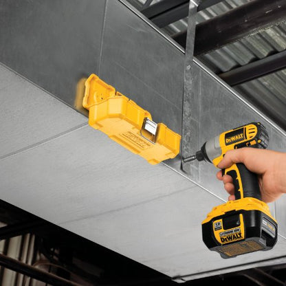 DEWALT Impact Driver Bit Set, Impact-Resistant Magnetic Case, 15-Piece Carbide Tipped Bits, Built-In Hooks for Easy Hanging (DWMTC15)