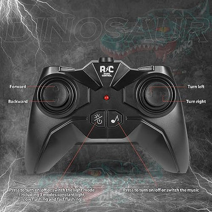 DYODYORC RC Monster Truck, 2.4Ghz High Speed Remote Control Car, All Terrain RC Truck with Light&Music&360°Stunt, RC Dinosaur Car with 2 Rechargeable Batteries, Toy Gifts for Boys and Girls (Cyan)