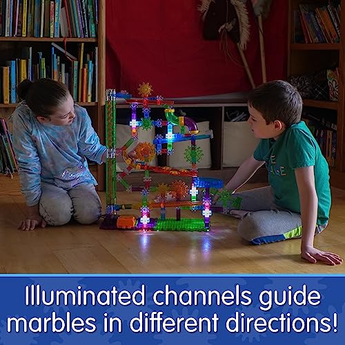 The Learning Journey: Techno Gears Marble Mania - Extreme Glo (200+ pcs) - Glow in The Dark Marble Run for Kids Ages 6 and Up - Award Winning Toys