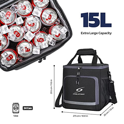 Maelstrom Lunch Box for Men,Insulated Lunch Bag Women/Men,Leakproof Lunch Cooler Bag,Lunch Tote Bag for Work,Small,Black