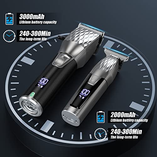 Zaekary Professional Hair Clippers for Men, Professional Barber Clippers and Trimmer Set, Cordless Beard Trimmer Haircut Grooming Kit Gift for Men Women Kids