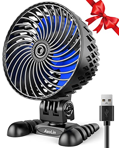 AaoLin USB Desk Fan, Table Fan with CVT Variable Speeds, Quiet Portable, Desktop Mini Personal Fan for Room, Home, Office