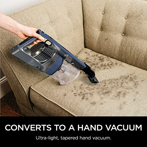 Shark IZ361H Pet Plus Anti-Allergen Cordless Stick Vacuum, Lightweight with Self-Cleaning Brushroll, PowerFins, Removable Handheld, Crevice, Upholstery, & Anti-Allergen Tools, 40 Min Runtime, Blue