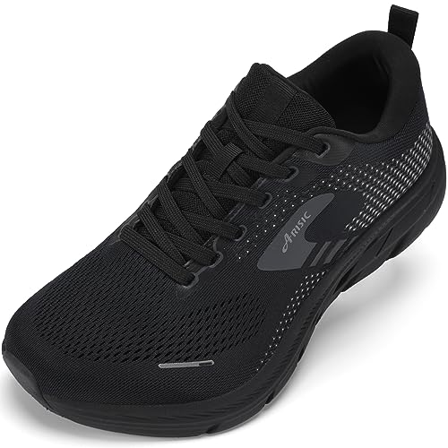JJMIMAIFJ Wide Toe Box Shoes for Men Extra Wide Width Zero Drop Running Shoes Lightweight Breathable Neutral Cushioned Walking Shoes Athletic Tennis Wide Shoes Black