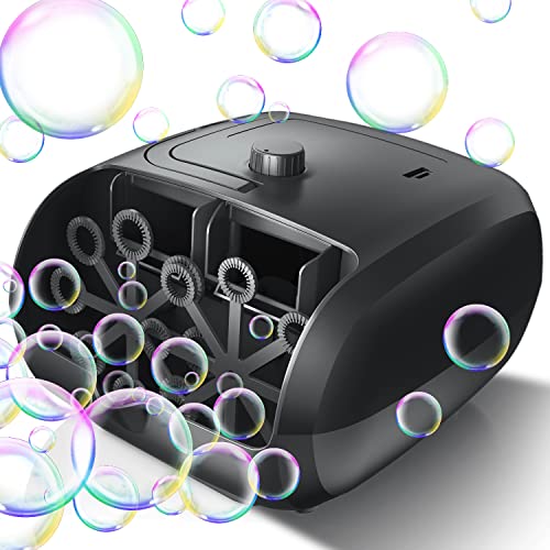 Bubble Machine - 16 Wands 8000+ Bubbles/min for Kids and Toddlers - 14.2oz Large Capacity Bubble Blower - Automatic Bubble Maker - Bubble Toys for Easter, Parties, Wedding, Birthday