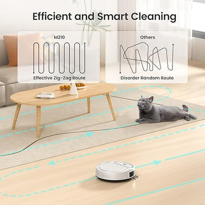Lefant Robot Vacuum Cleaner, Tangle-Free, Strong Suction, Slim, Low Noise, Automatic Self-Charging, Wi-Fi/App/Alexa Control, Ideal for Pet Hair Hard Floor and Daily Cleaning, M210