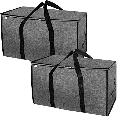 Zirakpro, Zip Moving & Storage Bag, Heavy Duty & Large Space Saving Bag, Travel, Packing Accessory, Reusable & Sustainable, 2 Pack)