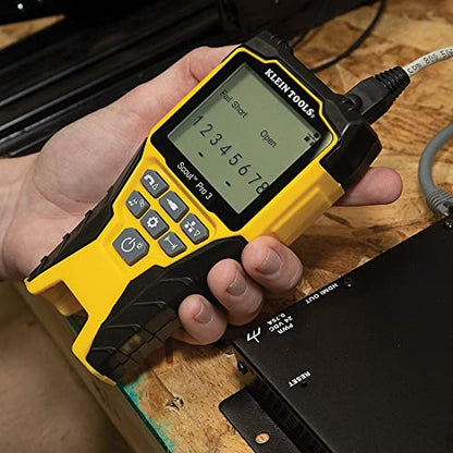 Klein Tools The Scout Pro 3 Tester Starter Kit is a versatile cable tester that locates and tests voice, data and video cables.