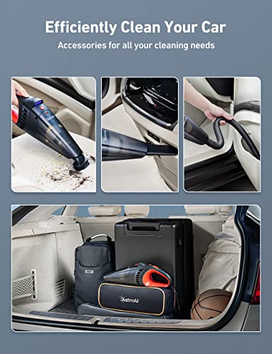 AstroAI Car Vacuum, Car Accessories, Portable Handheld Vacuum Cleaner with 7500PA/12V High Power, LED Light and 16.4 Ft Cord, Car Cleaning Kit with 3 Filters for Daily Cleaning (AHVCJY801)