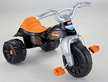 Fisher-Price Harley-Davidson Toddler Tricycle Tough Trike Bike with Handlebar Grips and Storage for Kids [Amazon Exclusive]