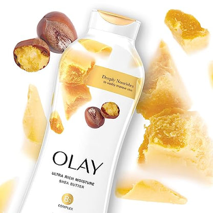 Olay Ultra Rich Moisture Body Wash with Shea Butter, 22oz (Pack of 4)