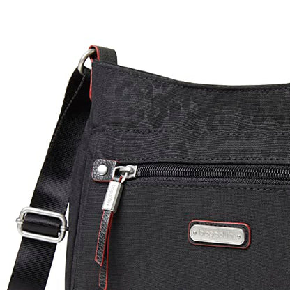 Baggallini womens uptown bagg with RFID phone wristlet, Black Cheetah, One Size US