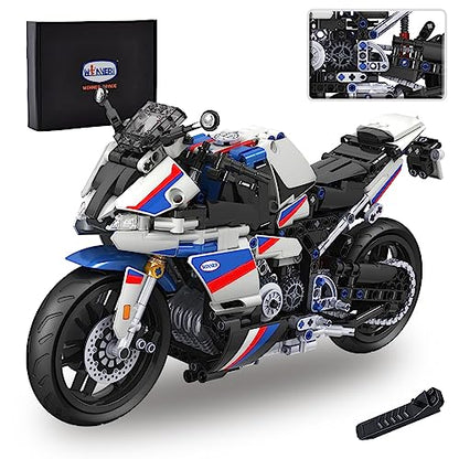 WINNER SPACE 1/6 Racing Motorcycle Toy Building Blocks Kit, Stem Bricks Sets,Toys for Boys & Adults,Build A Model Motorcycle,Suspension (819 Pieces)
