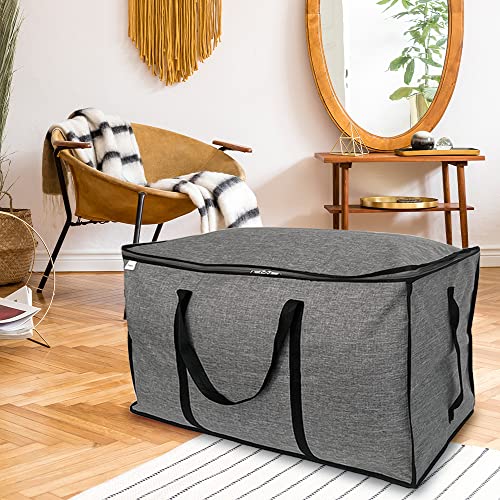 Zirakpro, Zip Moving & Storage Bag, Heavy Duty & Large Space Saving Bag, Travel, Packing Accessory, Reusable & Sustainable, 2 Pack)