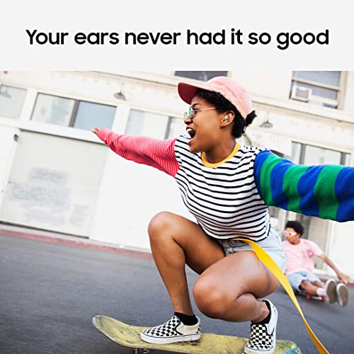 SAMSUNG Galaxy Buds 2 True Wireless Earbuds Noise Cancelling Ambient Sound Bluetooth Lightweight Comfort Fit Touch Control US Version, White