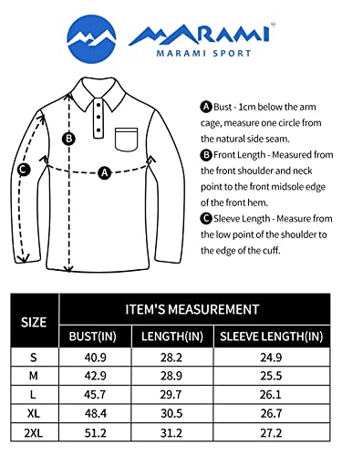 MARAMI Men’s Polo T Shirts - Quarter Zip Pullover Men Long Sleeve Dry Fit Golf Fishing Workout Casual Collared Shirts for Men White Size M