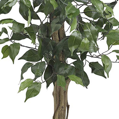 Nearly Natural 3' Ficus Silk Artificial Trees, 36in, Green