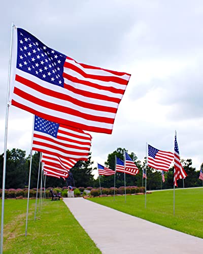 3X5 American Flag Outdoor with Embroidered Stars - Heavy Duty Nylon US Flags With Brass Grommets And Sewn Stripes, Vivid Color United States Flags