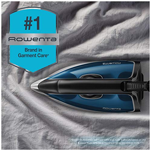 Rowenta QR1410 IXEO All in One Pro-Garment Steamer and Iron, Black & Compact Steam Station and Garment Steamer, Advanced Technology, Blue