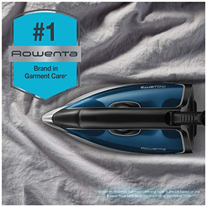 Rowenta QR1410 IXEO All in One Pro-Garment Steamer and Iron, Black & Compact Steam Station and Garment Steamer, Advanced Technology, Blue