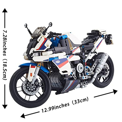WINNER SPACE 1/6 Racing Motorcycle Toy Building Blocks Kit, Stem Bricks Sets,Toys for Boys & Adults,Build A Model Motorcycle,Suspension (819 Pieces)