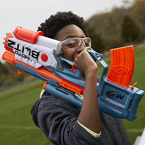 NERF Elite 2.0 Motoblitz Blaster with Scope, Motorized 10-Dart Blasting, Airblitz 6 Darts, Outdoor Toys for 8 Year Old Boys & Girls