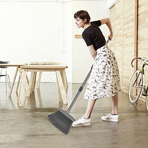 kelamayi New Upgrade Broom and Dustpan Set, Broom and Dustpan Set for Home, Broom Dustpan Set, Broom and Dustpan Combo for Office, Stand Up Broom and Dustpan (Gray)