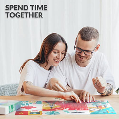 Be Better Puzzle Jigsaw Puzzles 500 Pieces for Adults, Hard Puzzles for Adults, Difficult Puzzles 500 Piece Puzzles for Adults Clearance, Challenging Abstract Art Puzzle for Adults (Travel)