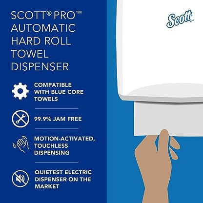 Scott Pro Automatic Hard Roll Paper Towel Dispenser System (34348), for Blue Core Scott Pro Roll Towels, Smoke/Black, 1 / Case