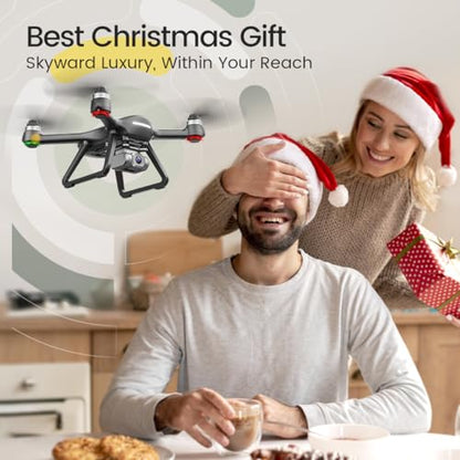 Holy Stone HS700E FAA Certification Completed Drones with Camera for Adults 4K EIS, GPS RC Quadcopter FPV Drone with 5G WiFi Transmission, Brushless Motors, Auto Return, Follow Me, Carrying Case