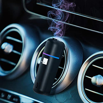 MYZI Car Diffuser Vent Clip - Car Diffusers for Essential Oils, Mini Diffuser for Car, Portable Car Oil Diffusers, Wireless Car Essential Oil Diffuser for Car, Travel Diffuser & 6 Refill Scents