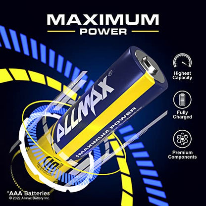 Allmax AAA Maximum Power Alkaline Triple A Batteries (20 Count) – Ultra Long-Lasting, 10-Year Shelf Life, Leakproof Design, Maximum Performance – 1.5V