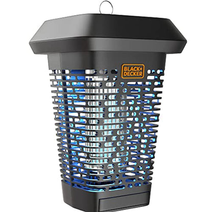 BLACK+DECKER Bug Zapper, Electric UV Insect Catcher & Killer for Flies, Mosquitoes, Gnats & Other Small to Large Flying Pests, 1 Acre Outdoor Coverage for Home, Deck, Garden, Patio, Camping & More