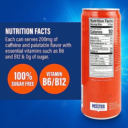 KOYACH Energy Drink, Caffeine Performance Fuel Beverage for Mental and Pre-Workout Physical Energy Boost, No Artificial Colors - 12 Fl Oz, 12 Cans (Sugar Free)
