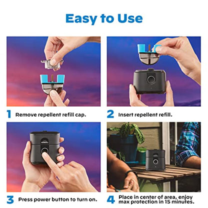 Thermacell Mosquito Repellent Radius Zone, Gen 2.0, Rechargeable; Includes 12-Hour Mosquito Repellent Refill; No Candle or Flame, Easy to Use & Long Lasting; DEET Free Bug Spray Alternative
