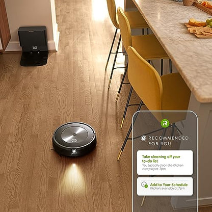 iRobot Roomba j7+ (7550) Self-Emptying Robot Vacuum – Avoids Common Obstacles Like Socks, Shoes, and Pet Waste, Empties Itself for 60 Days, Smart Mapping, Works with Alexa