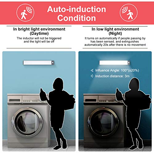 30-LED Motion Sensor Cabinet Light,Under Counter Closet Lighting, Wireless USB Rechargeable Kitchen Night Lights,Battery Powered ,Uniform Light for Wardrobe,Cupboard（Warm Light）-2Pack