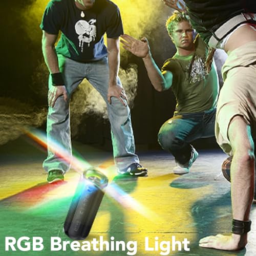 Portable Bluetooth Speakers, IPX7 Waterproof Speaker Bluetooth Wireless, 20W Loud Stereo Sound, 24H Playtime, RGB Lights, Dual Pairing, Bluetooth 5.3 Wireless Speaker for Travel Outdoor Home