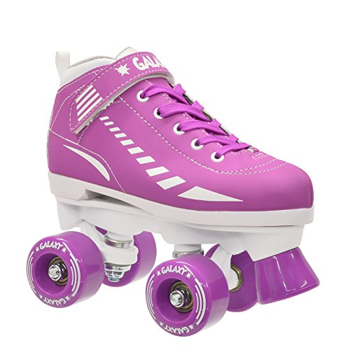 Epic Skates Galaxy Elite Kids Quad Speed Skates, Purple, Juvenile 12