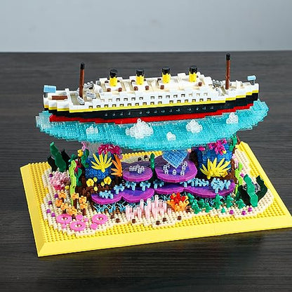 Etarnfly Titanic Ship Building Kit, 3892PCS Micro Building Block Set (No Compatible for Lego), Build-and-Display Toy for Adults, Home Decor Gifts for Teens and Adults with A Passion for Titanic