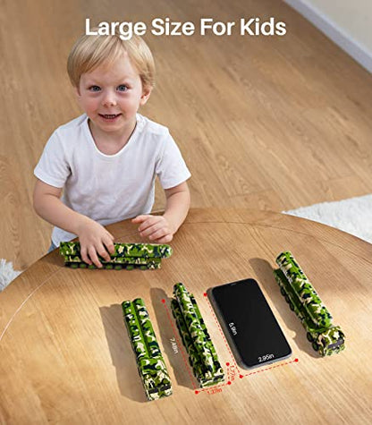 Geyiie Army Truck for Kids, Die Cast Military Toys Trucks Missile Launcher, Army Vehicles for Toddler Ages 3-8 Stocking Stuffers