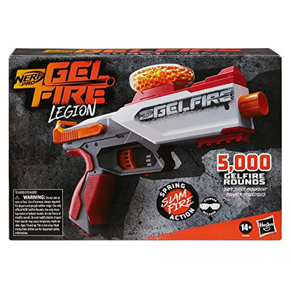 Nerf Pro Gelfire Legion Spring Action Blaster, 5000 Rounds, 130 Hopper, Protective Eyewear, Slam Fire, Ages 14 & Up