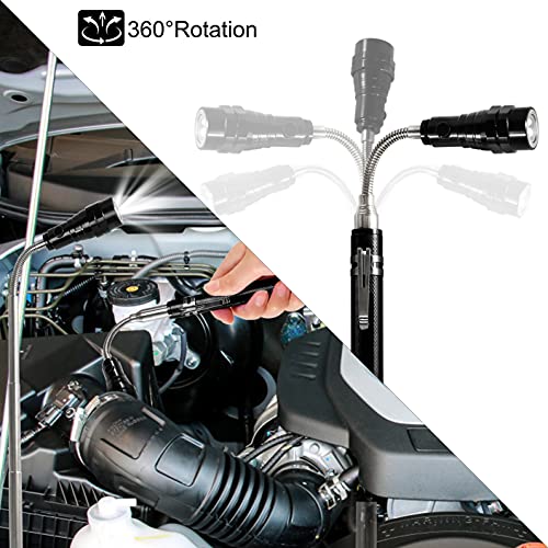 Magnetic Flashlight Pickup Tool Dad Gifts Stocking Stuffers for Men Cool Magnet Telescoping Gadgets with LED Gifts for Mens Husband Him Birthday Christmas Gifts