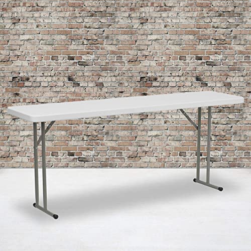 Flash Furniture Elon 6-Foot Granite White Plastic Folding Training Table