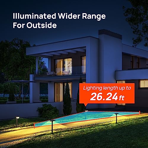 Consciot Solar Pathway Lights Outdoor 6 Pack, IP65 Solar Lights Outdoor Waterproof, Solar Garden Outdoor Solar Lights for Yard Path Walkway Driveway