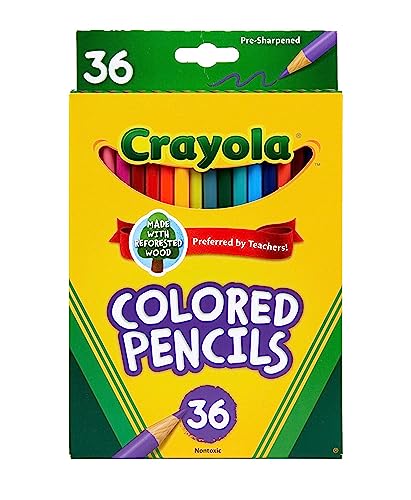 Crayola Colored Pencils (36ct), Kids Pencils Set, Art Supplies, Great for Coloring Books, Classroom Pencils, Nontoxic, 3+