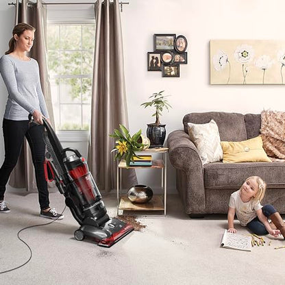Hoover WindTunnel 3 High Performance Pet Bagless Corded Upright Vacuum Cleaner, UH72630, Red