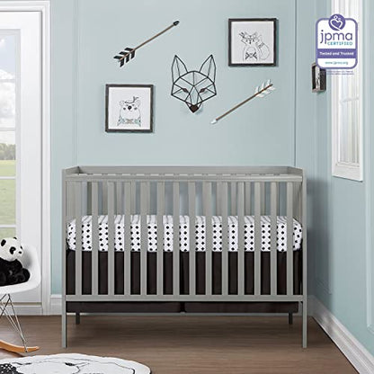 Dream On Me Synergy 5-in-1 Convertible Crib in Cool Grey, Greenguard Gold Certified