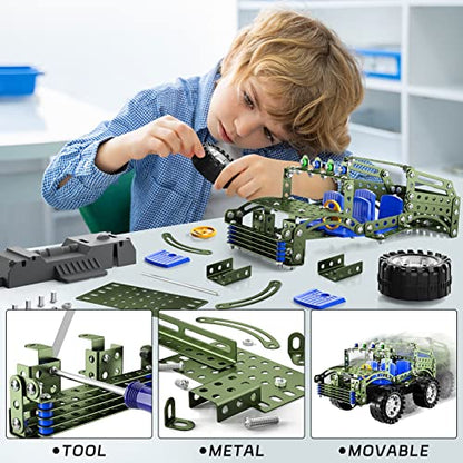 Lucky Doug Building Toys Model Truck Set - 283 Pieces STEM Project Building Toys for Kids Ages 8-12, Assembly Engineering Model Car Kits Toys Gift for Kids Boys 8 9 10 11 12-16 Years Old Model Car Fan