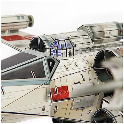 4D Build, Star Wars T-65 X-Wing Starfighter 3D Model Kit 160pc | Star Wars Toys Desk Decor | Building Toys | Paper Model Kits for Adults & Teens 12+